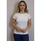 Blusa Ribana Lzt Gola Redonda Feminino Cor Off White Blusa Ribana Lzt Gola Redonda Feminino Cor Off White