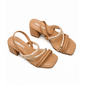 Sandália Moleca Com Tiras Salto Médio Feminino Cor Camel Sandália Moleca Com Tiras Salto Médio Feminino Cor Camel