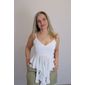 Blusa Maxma Babados Femino Cor Off White