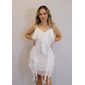 Vestido Curto My Chush Feminino Cor Branco Vestido Curto My Chush Feminino Cor Branco