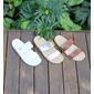 Rasteira Moleca Duas Tiras Feminino Cor Branco Off Rasteira Moleca Duas Tiras Feminino Cor Branco Off