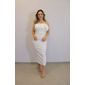Vestido Midi My Crush Feminino Cor Off White