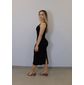 Vestido Lzt Midi Frente Quadrada Feminino Cor Preto Vestido Lzt Midi Frente Quadrada Feminino Cor Preto