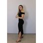 Vestido Lzt Ombo A Ombro Ribana Feminino Cor Preto Vestido Lzt Ombo A Ombro Ribana Feminino Cor Preto