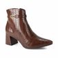 Bota Dakota Cano Curto Salto Médio Feminino Cor Marrom