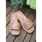 Tamanco Moleca Rasteira Feminino Cor Nude Tamanco Moleca Rasteira Feminino Cor Nude