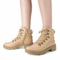 Coturno Dakota Cano Curto Salto Tratorado Feminino Cor Bege Coturno Dakota Cano Curto Salto Tratorado Feminino Cor Bege