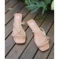 Rasteira Moleca Brilho Feminino Cor Bege