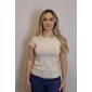 Blusa Lzt Baby Look Viscose Feminino Cor Capuccino Blusa Lzt Baby Look Viscose Feminino Cor Capuccino