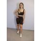 Conjunto Firmly Believe Short + Top Feminino Cor Marrom Conjunto Firmly Believe Short + Top Feminino Cor Marrom