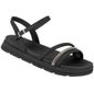 Sandália Moleca Rasteira Feminino Cor Preto