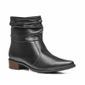 Bota Pegada Cano Baixo Em Couro Feminino Cor Preto Bota Pegada Cano Baixo Em Couro Feminino Cor Preto