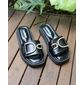 Tamanco Moleca Rasteira Feminino Cor Preto Tamanco Moleca Rasteira Feminino Cor Preto