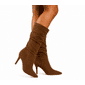 Bota Vizzano Salto Alto Bico Fino Feminino Cor Marrom Bota Vizzano Salto Alto Bico Fino Feminino Cor Marrom