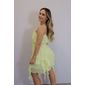 Vestido Curto My Chush Feminino Cor Amarelo