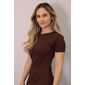 Vestido Midi Lzt Ana Ruga Feminino Cor Marrom Vestido Midi Lzt Ana Ruga Feminino Cor Marrom