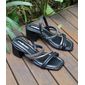 Sandália Moleca Com Tiras Salto Médio Feminino Cor Preto Sandália Moleca Com Tiras Salto Médio Feminino Cor Preto