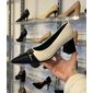 Sapato Piccadilly Salto Bloco Baixo Feminino Cor Off White/Preto Sapato Piccadilly Salto Bloco Baixo Feminino Cor Off White/Preto