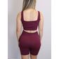 Conjunto Firmly Believe Short + Top Feminino Cor Bordo Conjunto Firmly Believe Short + Top Feminino Cor Bordo