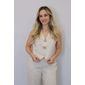 Conjunto Bellina Alfaiataria Linho Feminino Cor Nude Conjunto Bellina Alfaiataria Linho Feminino Cor Nude