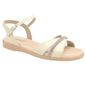 Sandália Piccadilly Salto Baixo Feminino Cor Off White