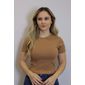 Blusa Cropped Lzt Ribana Feminino Cor Caramelo Blusa Cropped Lzt Ribana Feminino Cor Caramelo