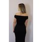 Vestido Lzt Ombo A Ombro Ribana Feminino Cor Preto Vestido Lzt Ombo A Ombro Ribana Feminino Cor Preto