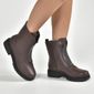 Bota Via Marte Strass Salto Baixo Feminino Cor Cafe Bota Via Marte Strass Salto Baixo Feminino Cor Cafe