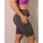 Bermuda Karamoella Com Bolso Feminino Cor Cinza Bermuda Karamoella Com Bolso Feminino Cor Cinza