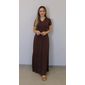 Vestido Kodos Longo Feminino Cor Cafe Vestido Kodos Longo Feminino Cor Cafe