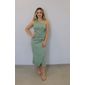 Vestido Bellina Midi Feminino Cor Verde Vestido Bellina Midi Feminino Cor Verde