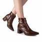 Bota Dakota Cano Curto Salto Médio Feminino Cor Marrom