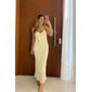 Vestido Longo My Crush Feminino Cor Amarelo Vestido Longo My Crush Feminino Cor Amarelo