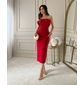Vestido Midi My Crush Feminino Cor Vermelho