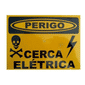 PLACA DE ALUMINIO - PERIGO CERCA ELETRICA - 10 UN - INOVE