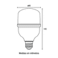 Lâmpada Led T80 40W 6500k Blumenau Lâmpada Led T80 40W 6500k Blumenau