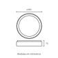 Plafon LED Arbos Redondo 380mm 24W Bivolt Ajustável - Preto