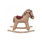 Cavalo de Balanço Musical Pé de Pano Pelúcia e Madeira Maciça