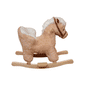 Cavalo de Balanço Musical com Assento em Pelúcia e Madeira Maciça Bege Cavalo de Balanço Musical com Assento em Pelúcia e Madeira Maciça Bege