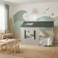 Cama Infantil Montessoriana Cabana de Madeira Maciça - Cinza Cama Infantil Montessoriana Cabana de Madeira Maciça - Cinza