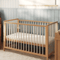 Berço Cama Denver de Madeira Maciça - Avelã com Branco