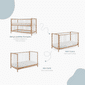 Berço Cama Denver de Madeira Maciça - Avelã com Branco