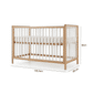Berço Cama Denver de Madeira Maciça - Avelã com Branco