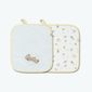 Kit 2 Toalhas de Boca para Bebê Noite Estrelada 32x37cm Algodão e Matelassê
