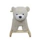 Urso de Balanço Musical com Assento em Pelúcia e Madeira Maciça Bege Urso de Balanço Musical com Assento em Pelúcia e Madeira Maciça Bege