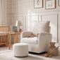 Poltrona de Amamentação Serena com Balanço e Giro - Off White com Xadrez