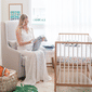 Berço Cama Denver de Madeira Maciça - Avelã com Branco