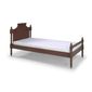 Cama de Solteiro Celine de Madeira Maciça - Castanho Cama de Solteiro Celine de Madeira Maciça - Castanho