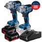 Combo Chave Impacto Encaixe 1/2" Bosch com 2 Baterias 18v 4ah e Carregador
