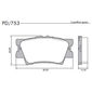 Pastilha Traseira Toyota Rav4 06/... Lexus ES350 / Camry 3.5 06/... Corolla CROSS 2021/... Camry